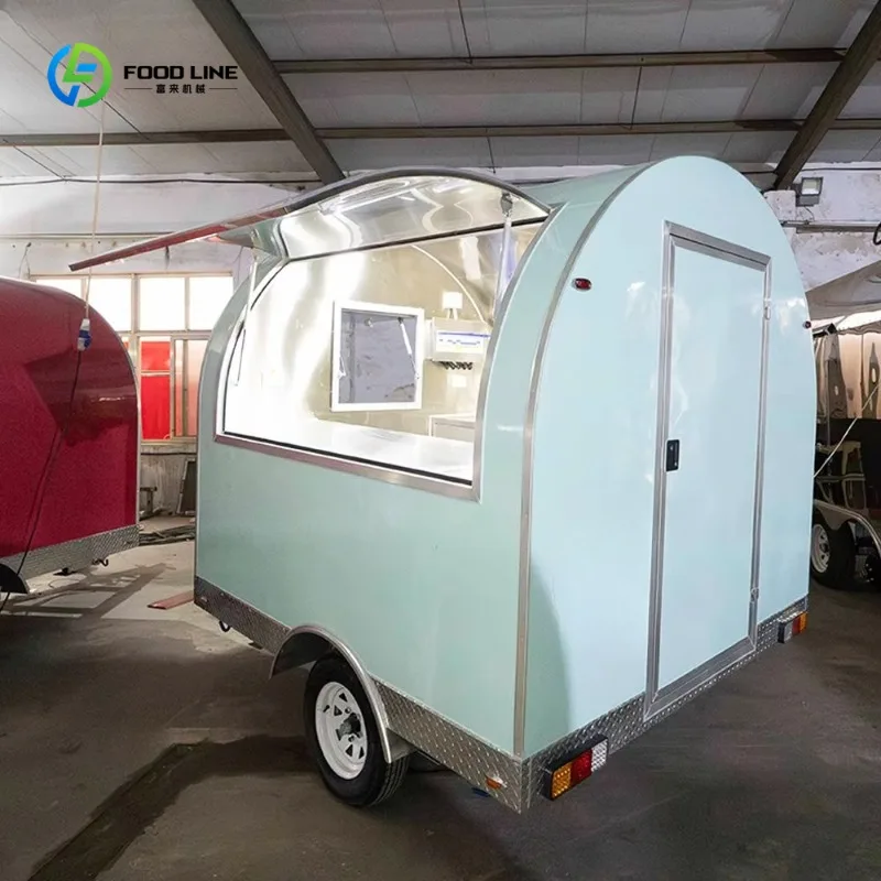 

Hot Dog Cart Roundness Coffee Food Trailers Ice Cream Push Cart Food Trailer Mobile Food Truck