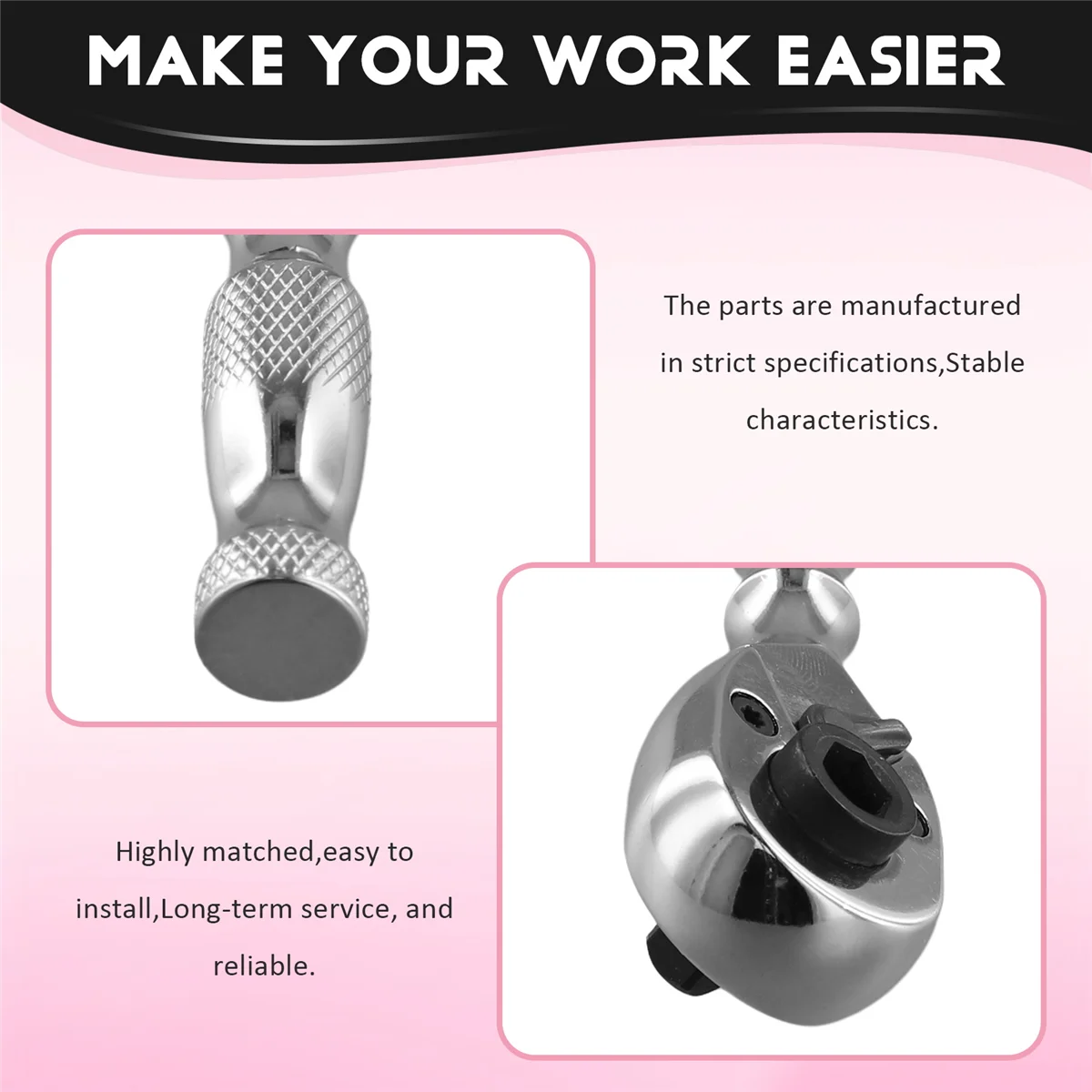 Kunci Ratchet Mini 2 in 1 Gagang Ganda dengan Dua Mata Obeng, Alat Perbaikan Tangan SSQ