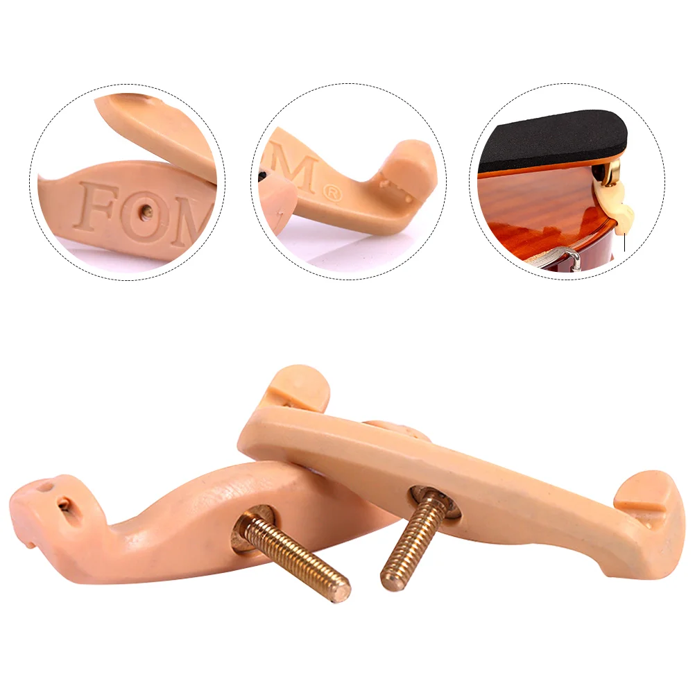 

2 Pcs Violin Shoulder Rest for Stability Simple Support Accessory Bracket Natural Silica Gel Adults