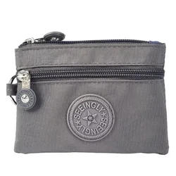 Canvas Money Coin Purse New with Key Ring Waterproof Credit Card Holoder Wear-resistant Wallet Layer Nylon Money Bag Male Female
