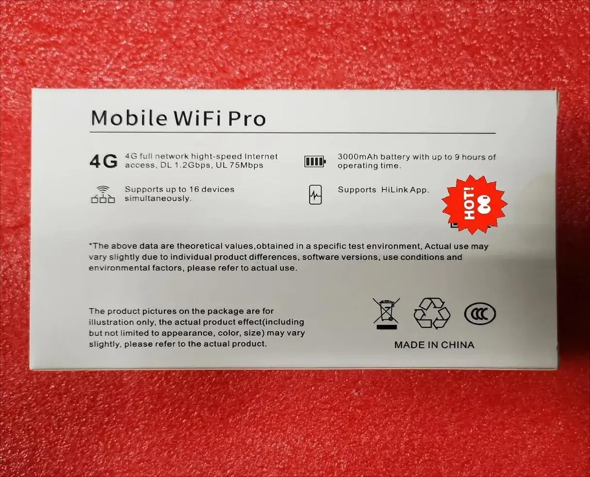 4G LTE WIFI Router Cat18 1,2 Gbit/s Speed Wi-Fi NEXT WiMAX 2 W06/HDW36 Mobiler Wi-Fi-Router mit SIM-Kartensteckplatz 3000 mAh Power Bank