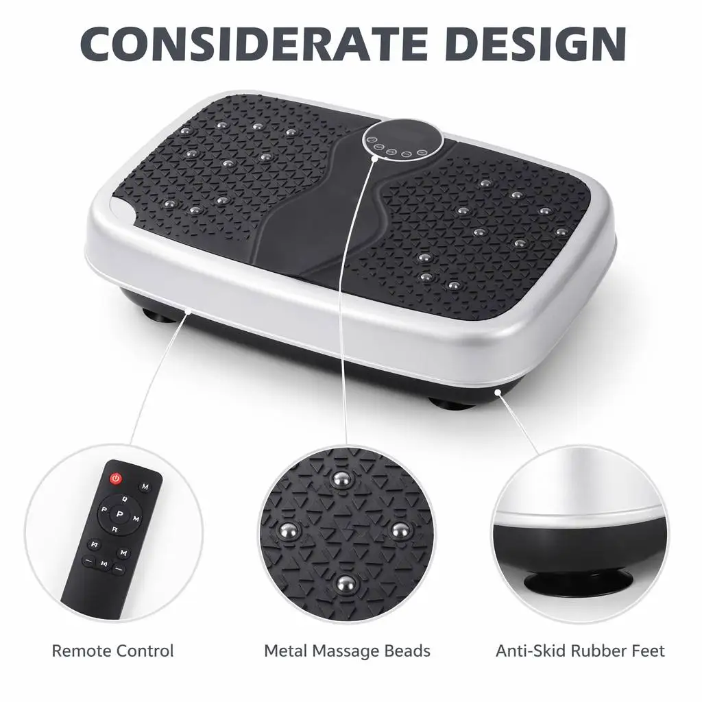 Remote Control Multi Level Body Power Slimming Electromagnetic Steel Vibration Plate for Home Use