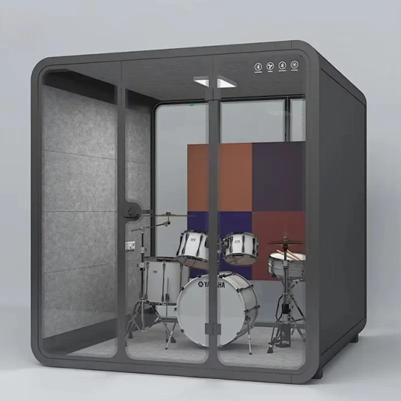 for Sound proof Vocal Studio Suitable for Office Buildings Accommodates 4 People Modular Sound proof Learning Phone Booth