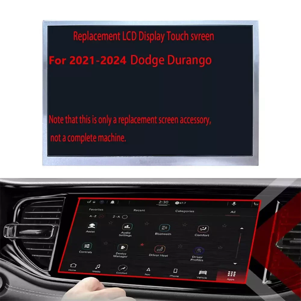 10.1 Inch LCD Display For Dodge Durango 2021 2022 2023 2024 Radio Navigation Touch Screen Repairment 68433499