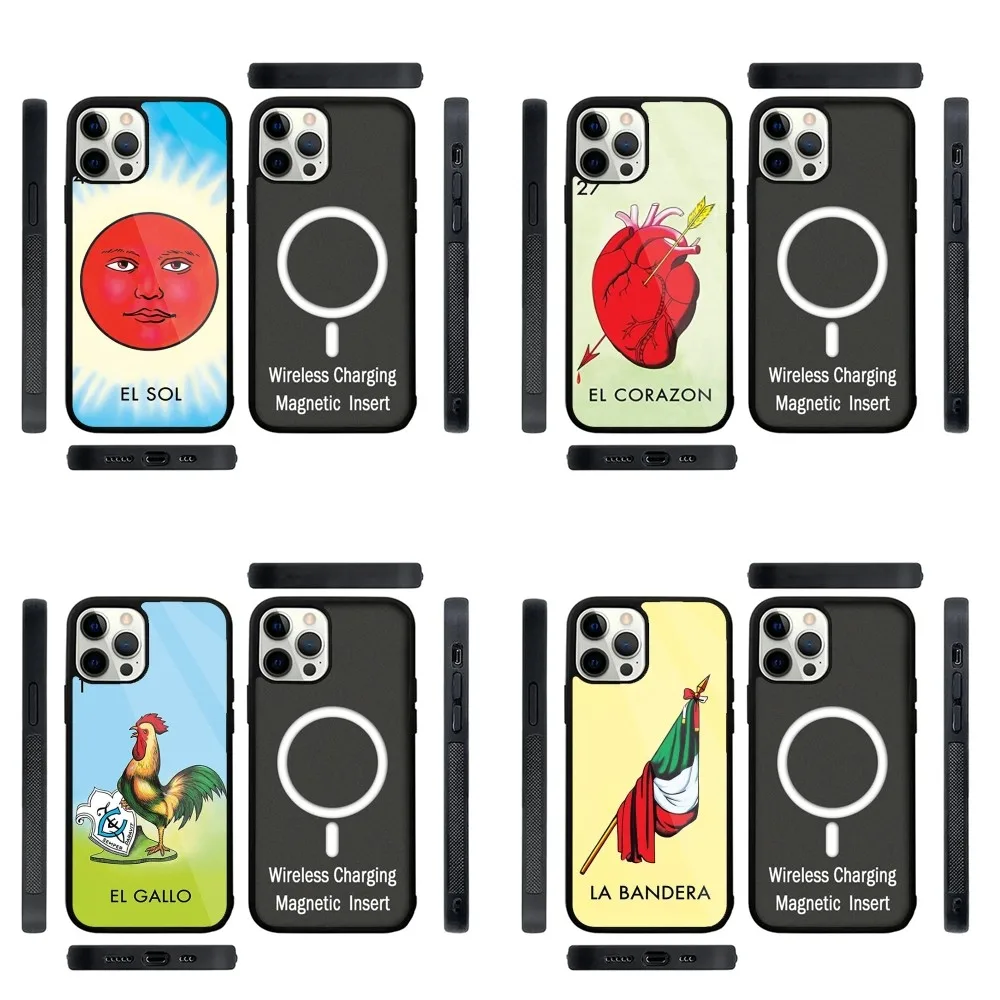 Funny Mexican Bingo Lottery  Phone Case Strong Magnetic For IPhone 15,14,13,Pro,Max,Plus,11,12,Mini For Magsafe Wireless