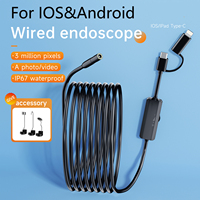 Endoscope Camera For Android Iphone&IOS Smartphone Car Pipe Automotive Boroscope Sewer Inspection Tools Endoscopy Camera Device