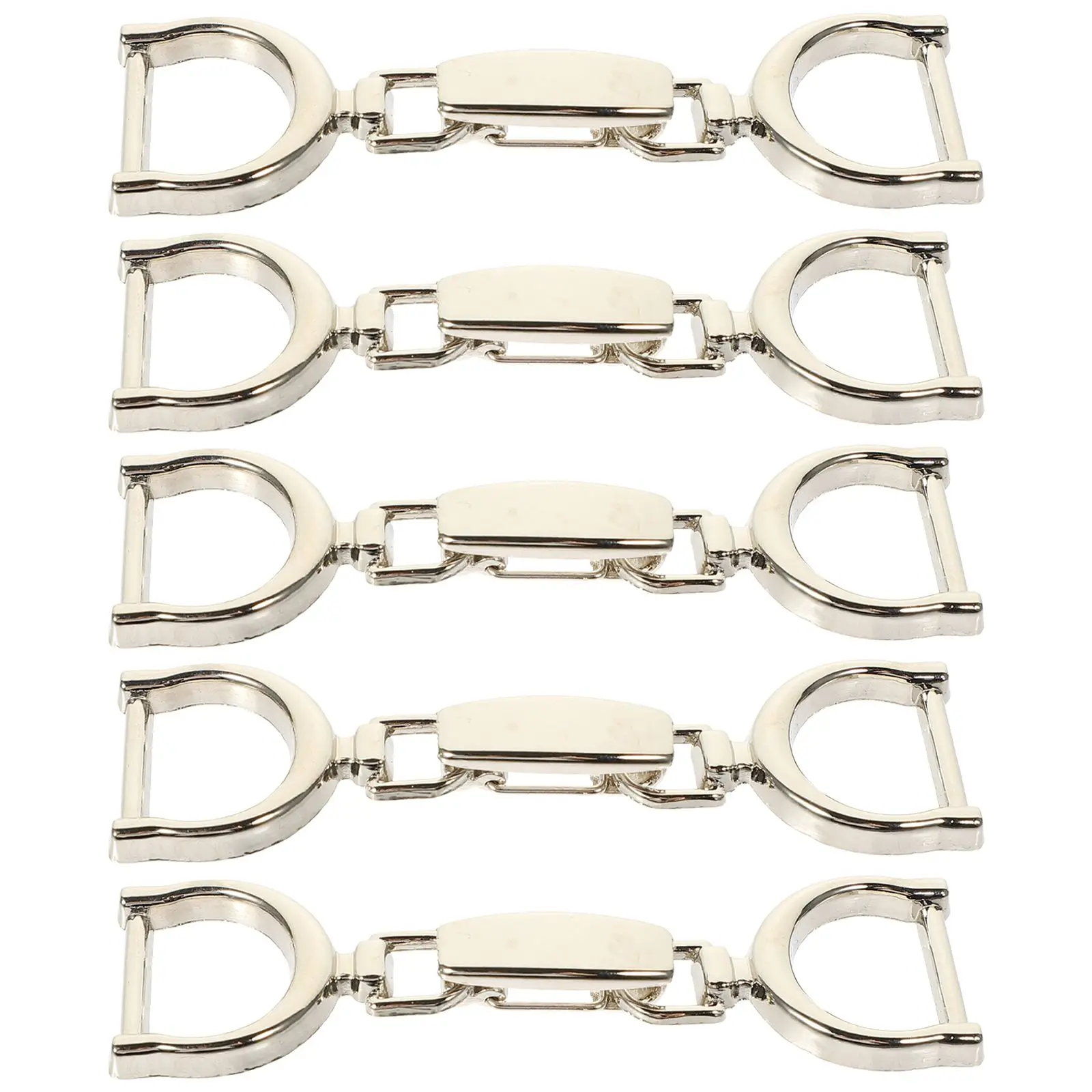 

5pcs Chain Decorative Buckles Smooth Surface Durable DIY Shoe Clothing Accessories Skirt Short Waist Adjustable Metal Alloy