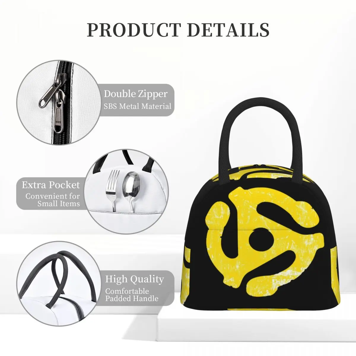 45 دورة في الدقيقة محول سجل المحملة أكياس الغداء معزول بينتو صندوق مقاوم للماء حقيبة حمل الغداء أكياس نزهة حقيبة للحفاظ على البرودة للمرأة فتاة السفر #4