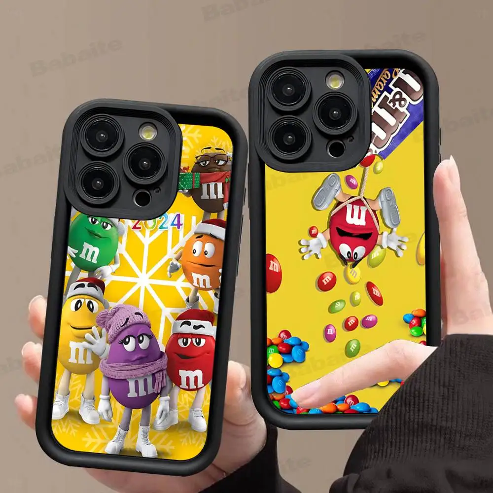 Cartoon M-MS C-Chocolate Silikon-Softcase für iPhone 17 16 14 13 12 11 15 Pro Max Plus Air Cover