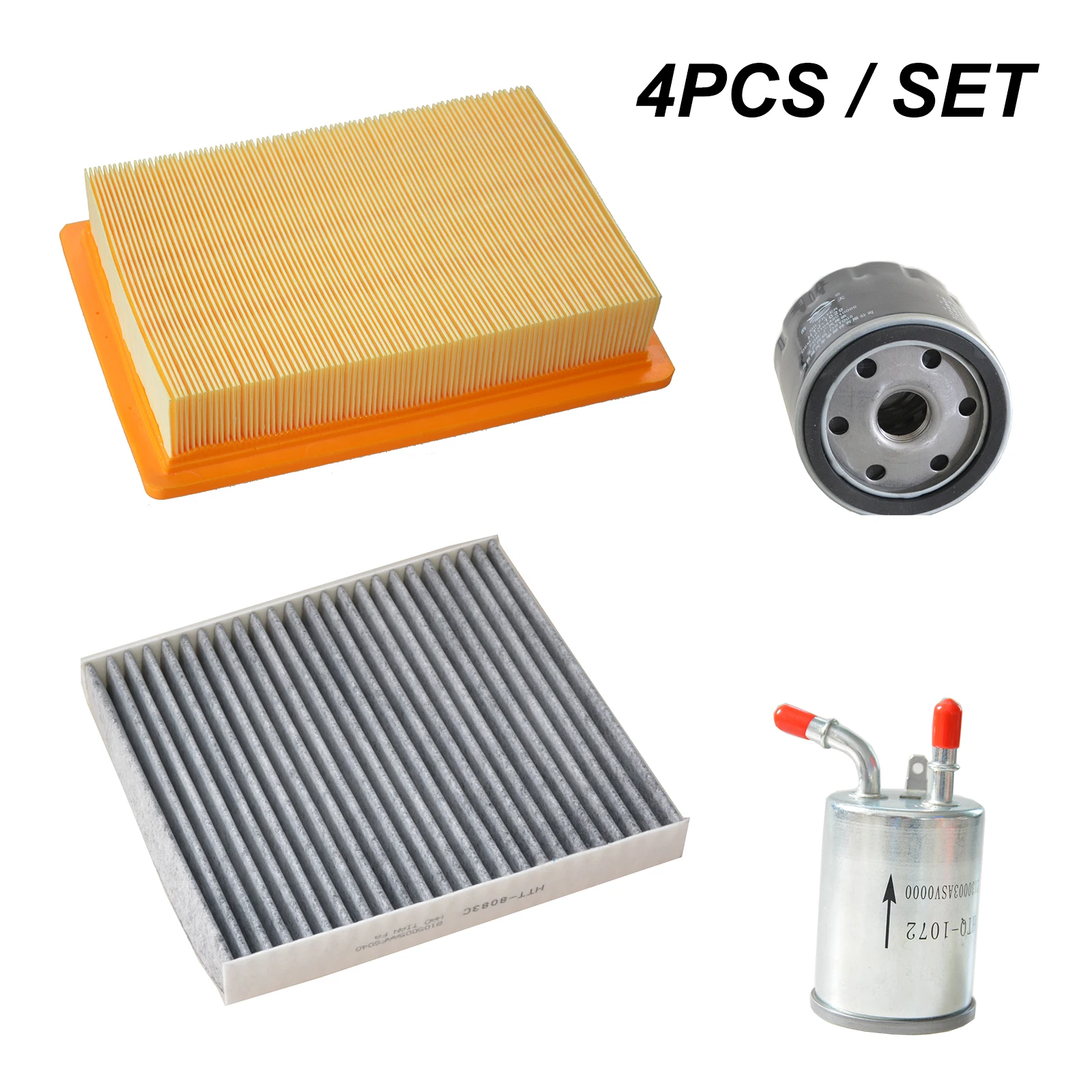 

2/3/4Pcs Air Cabin Fuel Oil Filters Kit For GAC Trumpchi GS4 I 1.3T 200T 1.5T 235T 2014- 2010005ASV0000 10110442010000