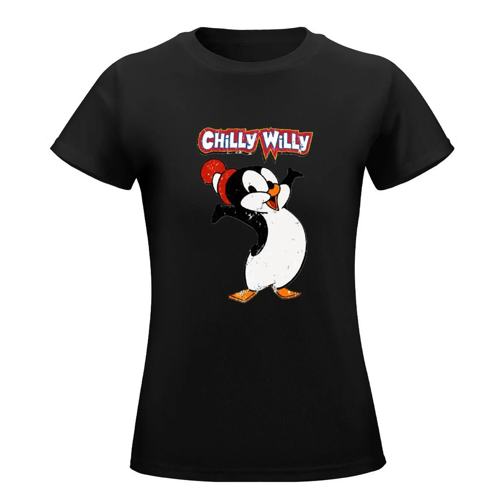 Camiseta infantil do Willy Essential, tops esportivos para mulheres, plus size