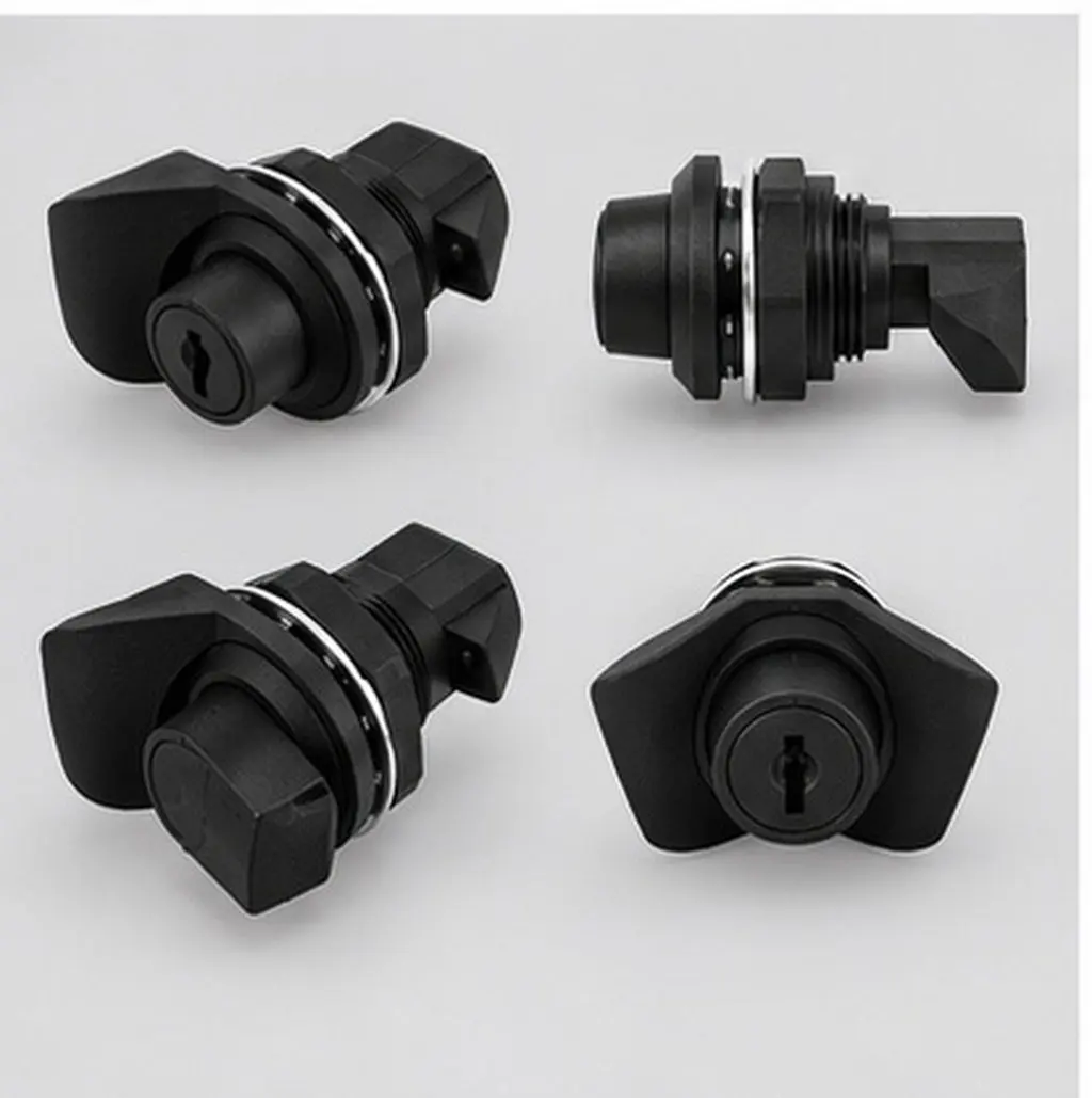 1Set Press Button Cam Lock Set for Electrical Distribution Box Cabinet Door Latch Toolbox Rv Compartment Lock Safety