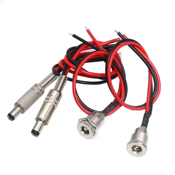 【1PCS】DC099 10CM 15CM 20CM 5.5x2.1mm 5.5x2.5mm DC Power Socket Threaded Male/Female Connector Adapter
