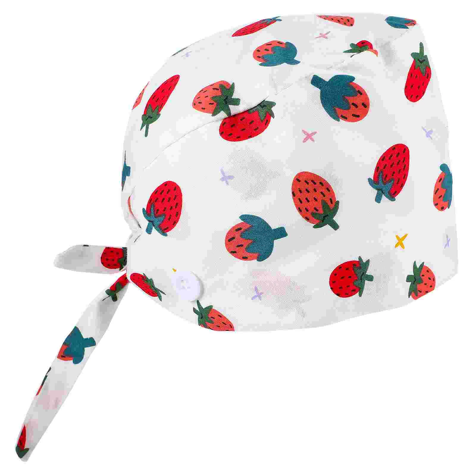 

Surgical Cap Nurses Caps for Women Nursing Hats Printing Scrub Cotton with Buttons Women's Mask