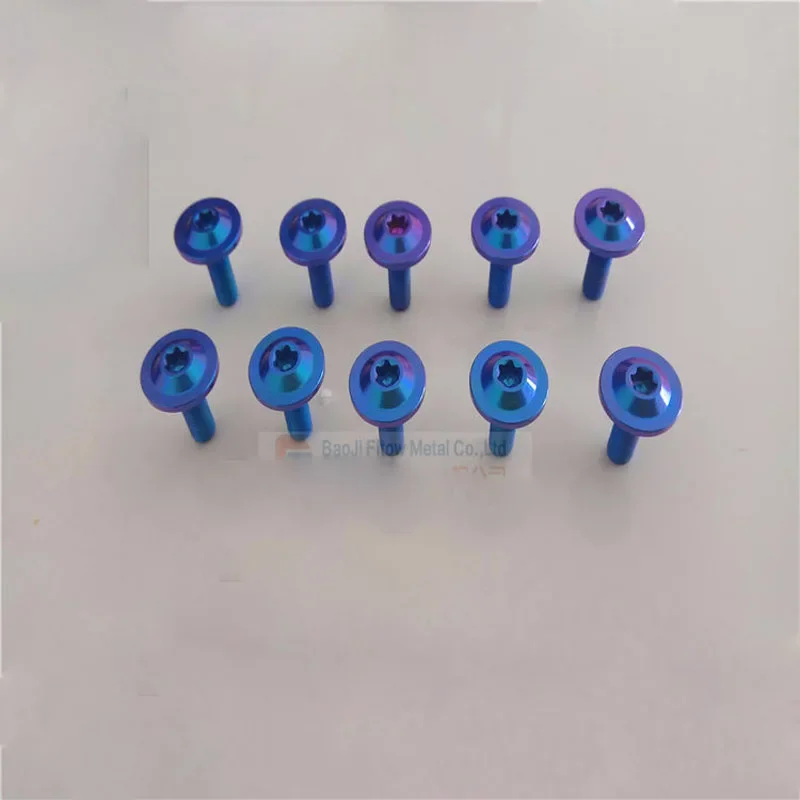 2pcs M6x16 Titanium alloy Torx screws butterfly umbrella head belt pad screw locomotive housing bolt TC4