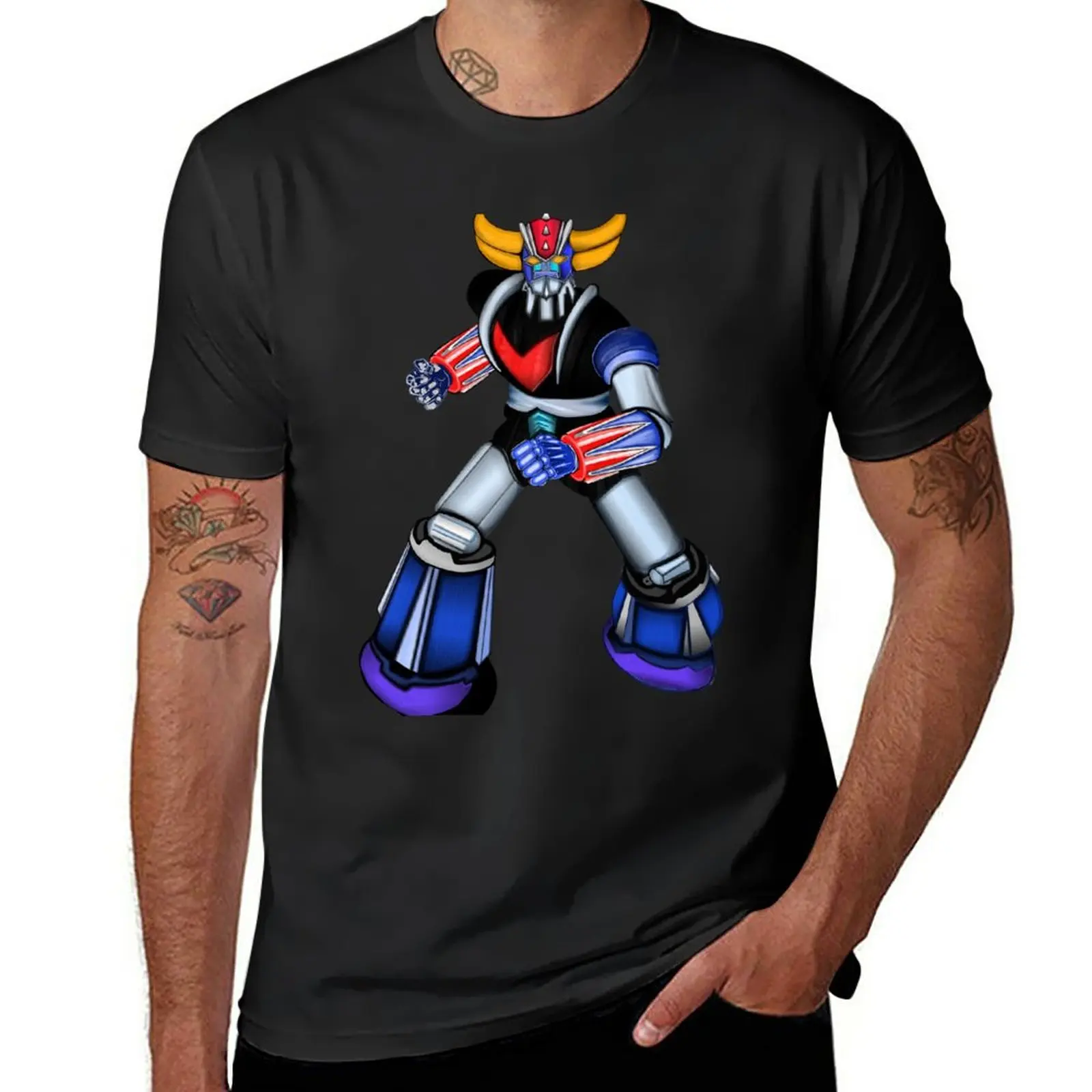 

New GOLDORAK ROBOT PORTRAIT T-Shirt tees T-shirt for a boy Anime t-shirt blank t shirts sweat shirts, men