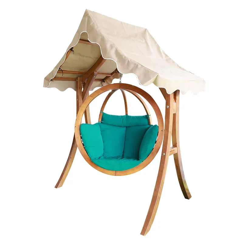 Indoor Outdoor Decoration furniture Log Swing Modern Garden Hamock Chair Hanging Wooden Swings