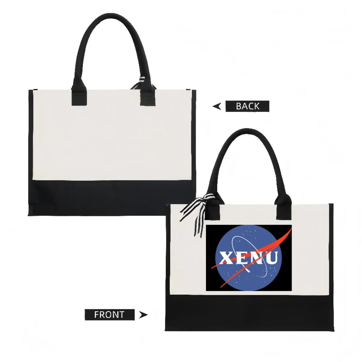 Space Xenu 2026 وصول جديد موضة عملية واسعة حقيبة حمل قابلة لإعادة الاستخدام نمط طباعة 2 لهجة الثقيلة حقيبة كتف كبيرة ل