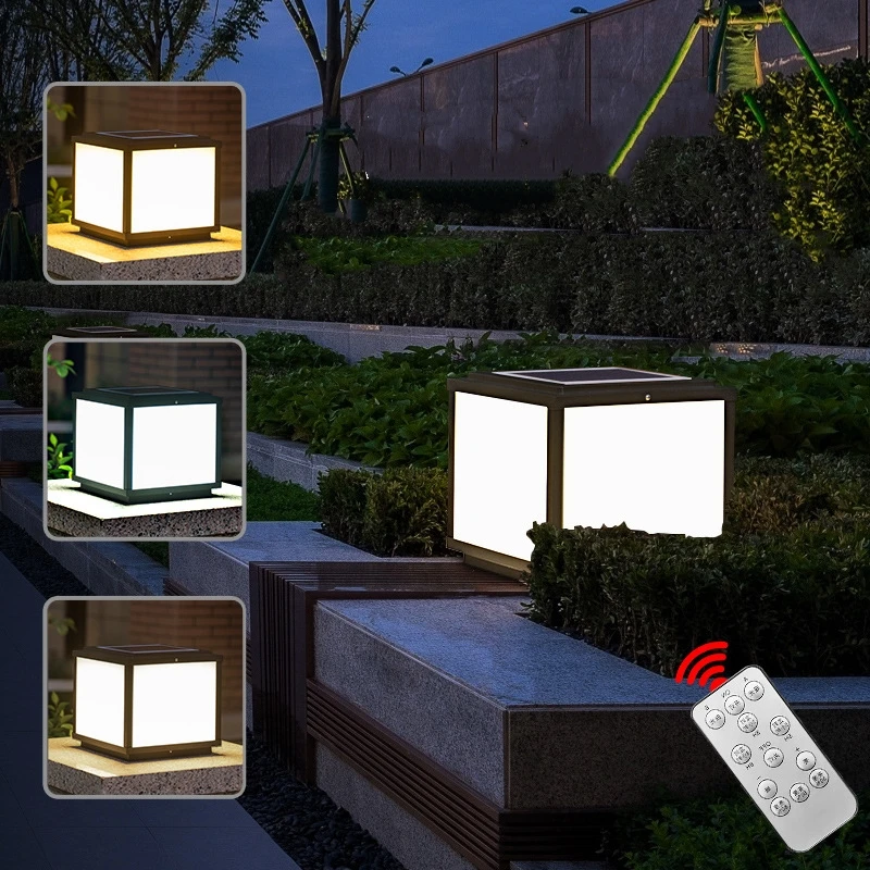 Salor LED Pillar Lamp Garden Gate Outdoor Pillar Light Yard Post Lights Outside Wall Lights Home Post Lighting Include Bulb