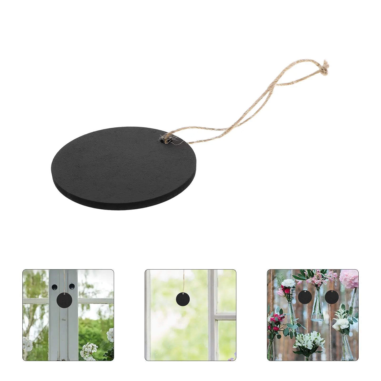 

10 Pcs Small Blackboard Pendant Tag Chalkboards Ornaments Decorate Signs Mini Bamboo Hanging Decoration Accessory Home Baby