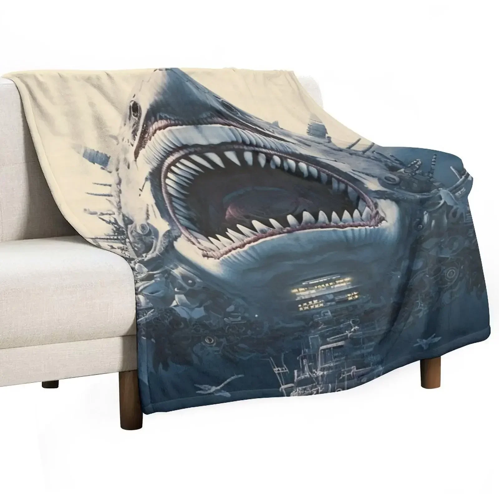 

megalodon Throw Blanket Hairy Bed covers Blankets