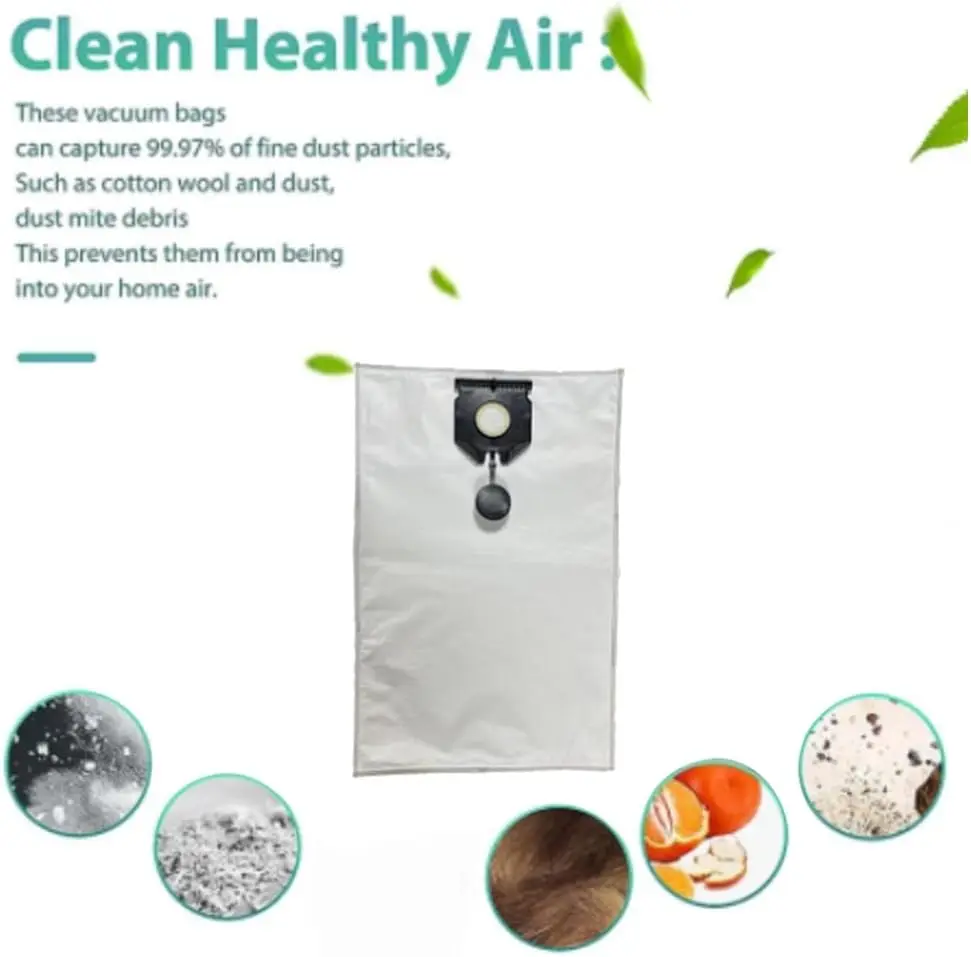 Bolsa de polvo de alta filtración, pieza de aspiradora de repuesto, adecuada para kächer 2.889-154,0 NT 30/1 30L