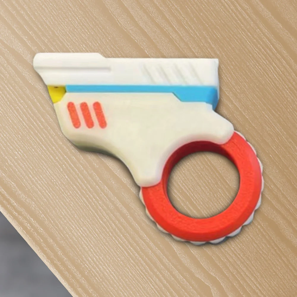 Spinner a mano in metallo stampato in 3D Riduzione efficace dello stress Anello agitatore a forma di pistola Giocattoli agitati per adulti per l'ansia e gli soppresori di ADHD