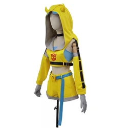 2025 Girl's Third Bom b Bumblebee Cosplay Costume Halloween Carnival Set