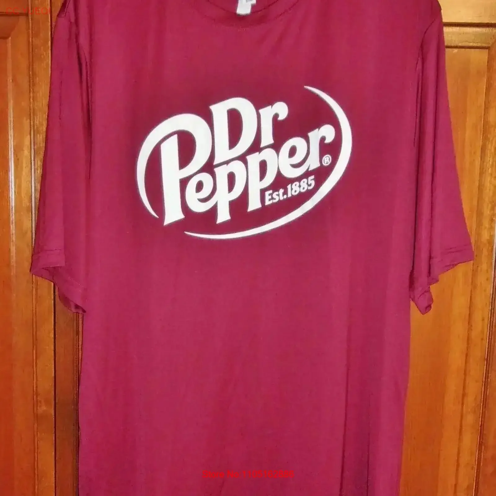 Team 365 DR PEPPER Cranberry Polyester Adult SS T Shirt 2XL vintage Washed Stretched graphic Versatile designer clothes