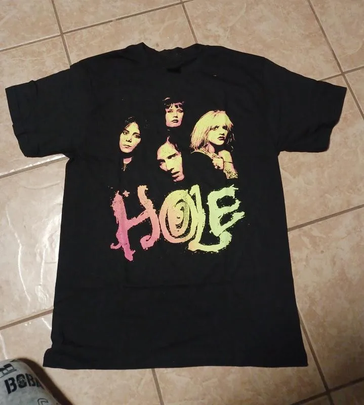 

Hole Band Black T-Shirt Cotton Full Size Unisex S-5XL SG455