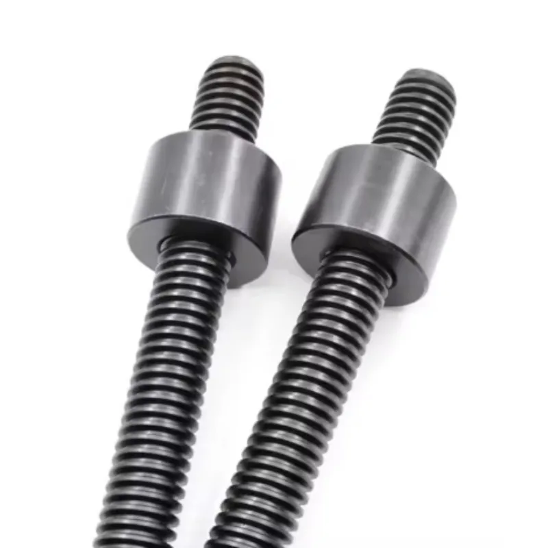 45 Steel Left Hand Reverse Trapezoidal Screw Rod Thick Tooth Threaded Rod with Nut T32-T60 Industrial Transmission Accessory