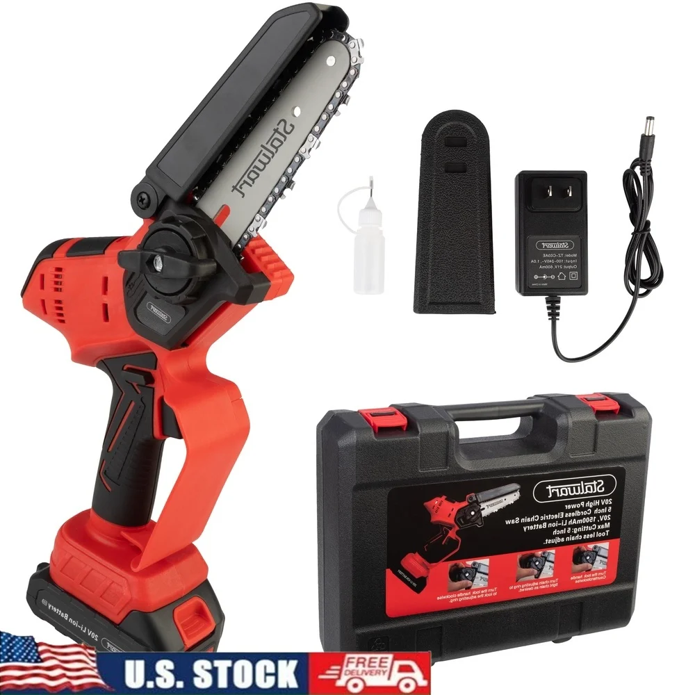 

Мини-бензопила, перезаряжаемая батарея, ручная электрическая пила, набор инструментов, легкий прочный пластиковый корпус, работа на дворе, обрезка в саду