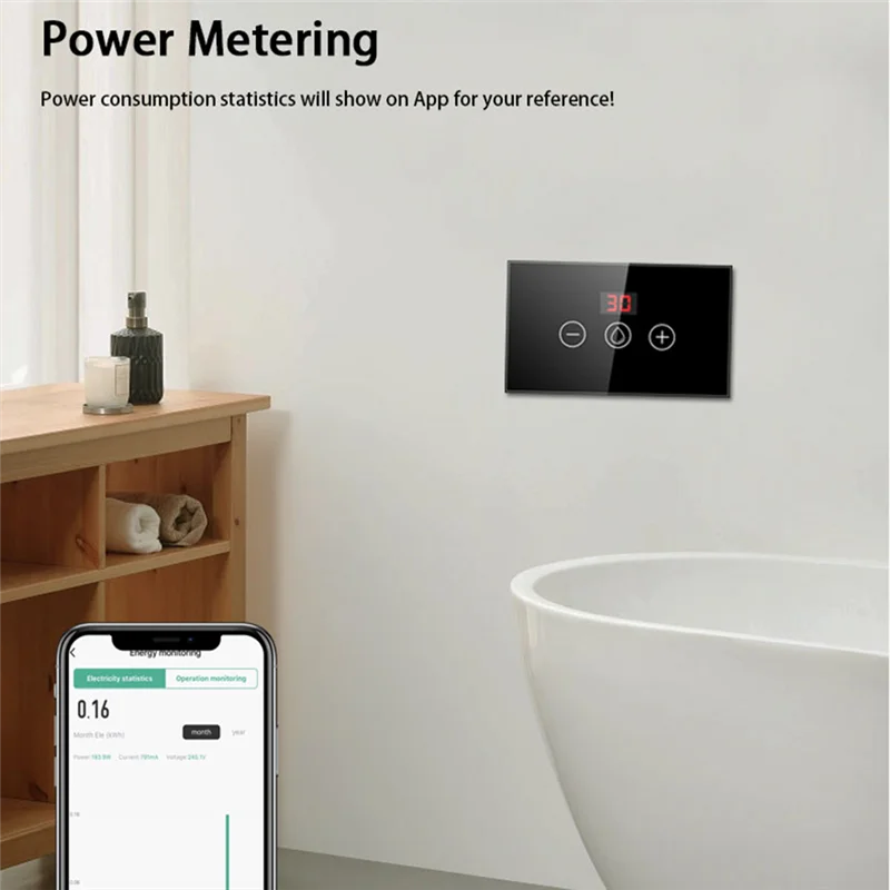 BAAN-Smart Wifi Boiler US Standard Smart Water Heater Switch Tuya Smart Life App التحكم يعمل مع Alexa for Google