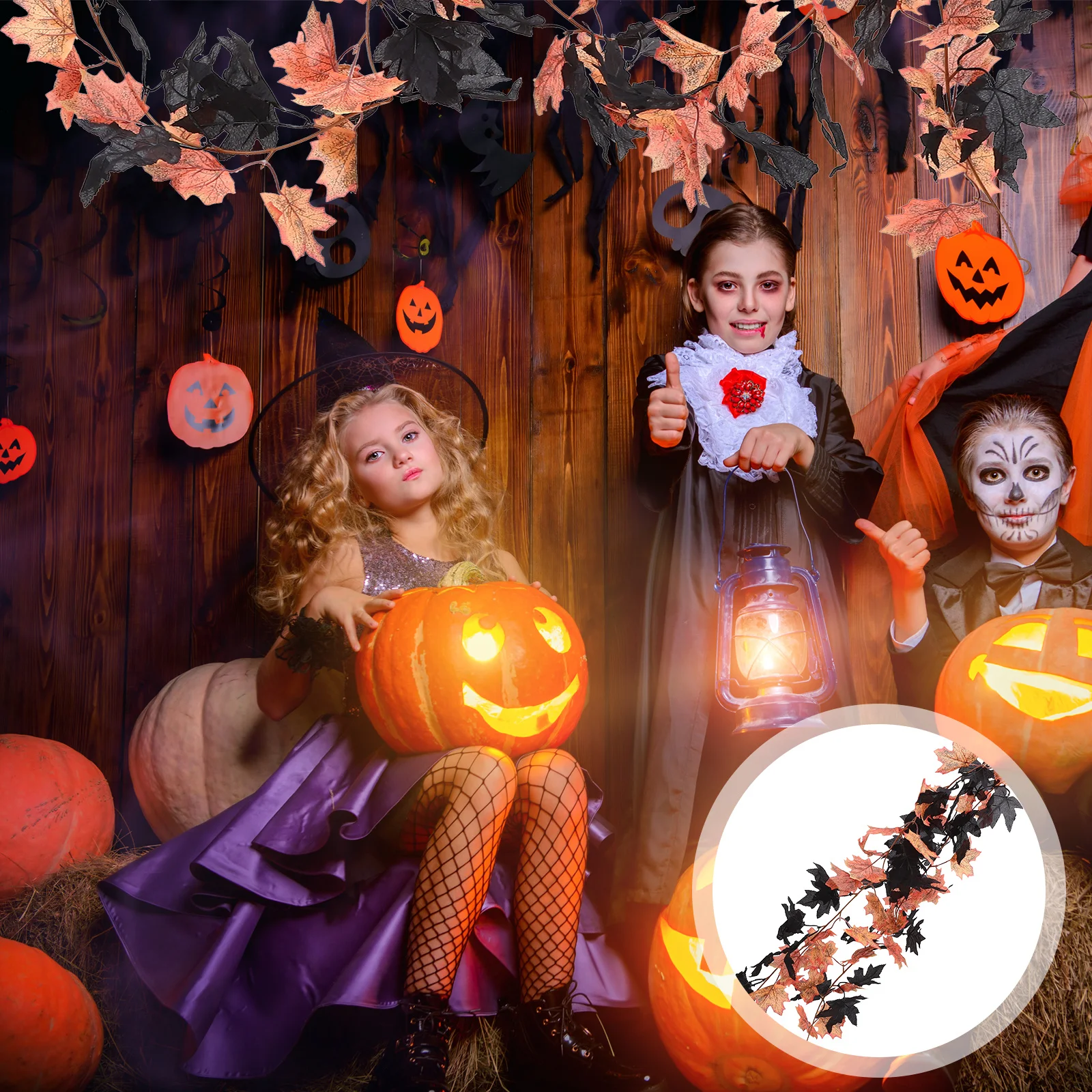 

Maple Leaf Garland Vine Artificial Fake Maple Leaf Hanging Vine For Home Decor Wedding Party Decoration Simulation Rattan