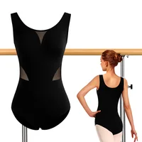 Camisola sin mangas para mujer, leotardos de baile de Ballet para adultos, camisetas sin mangas de baile y gimnasia con forro suave, monos de manga larga