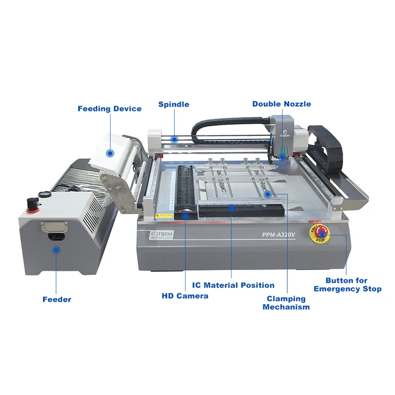 High Speed Precision Table Top Pick And Place Machine 2022 New Chip Mounter Automatic Pcb Assembly Machine Smt Surface Mounter