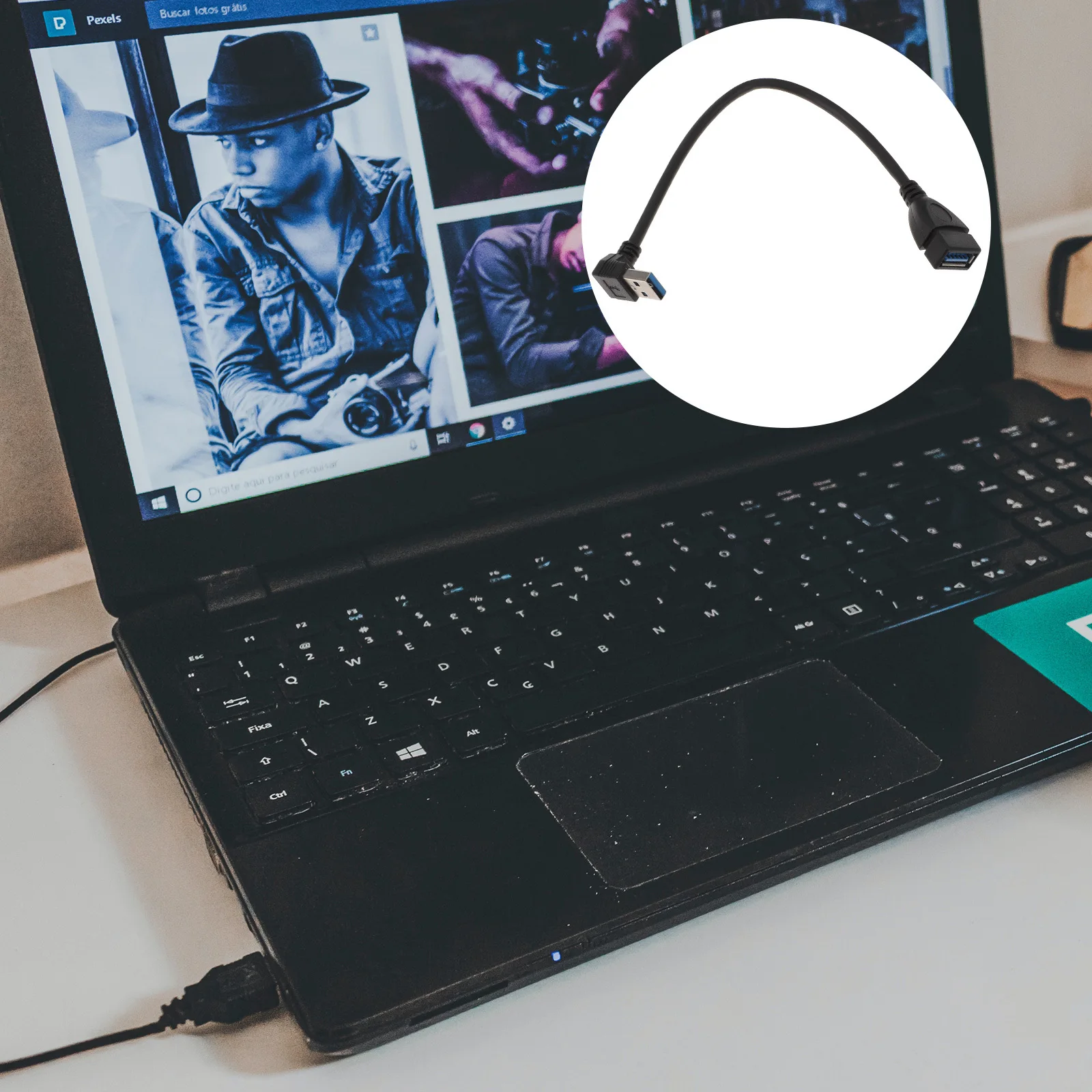 USB 3.0 A-Verlängerungskabel, 90-Grad-rechtwinkliger Adapter nach oben, Design, USB 3.0-Datensynchronisierung, Computerzubehör, Computerzubehör