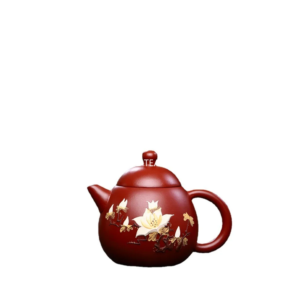 Yixing tea pot Purple Clay Plum blossom Teapot beauty kettle Raw ore Handmade Tea set Dahongpao Authentic ball hole filter 200ml