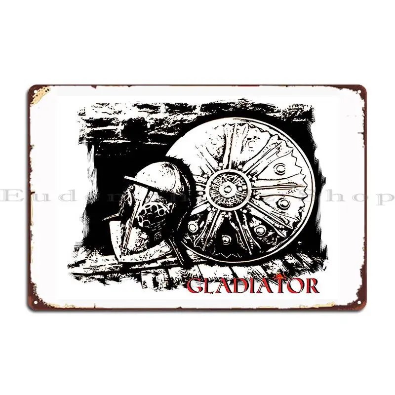 Roman Gladiator Weaponry Metal Plaque Poster Cinema Cinema Bar Cave Design Garage Tin Sign Poster