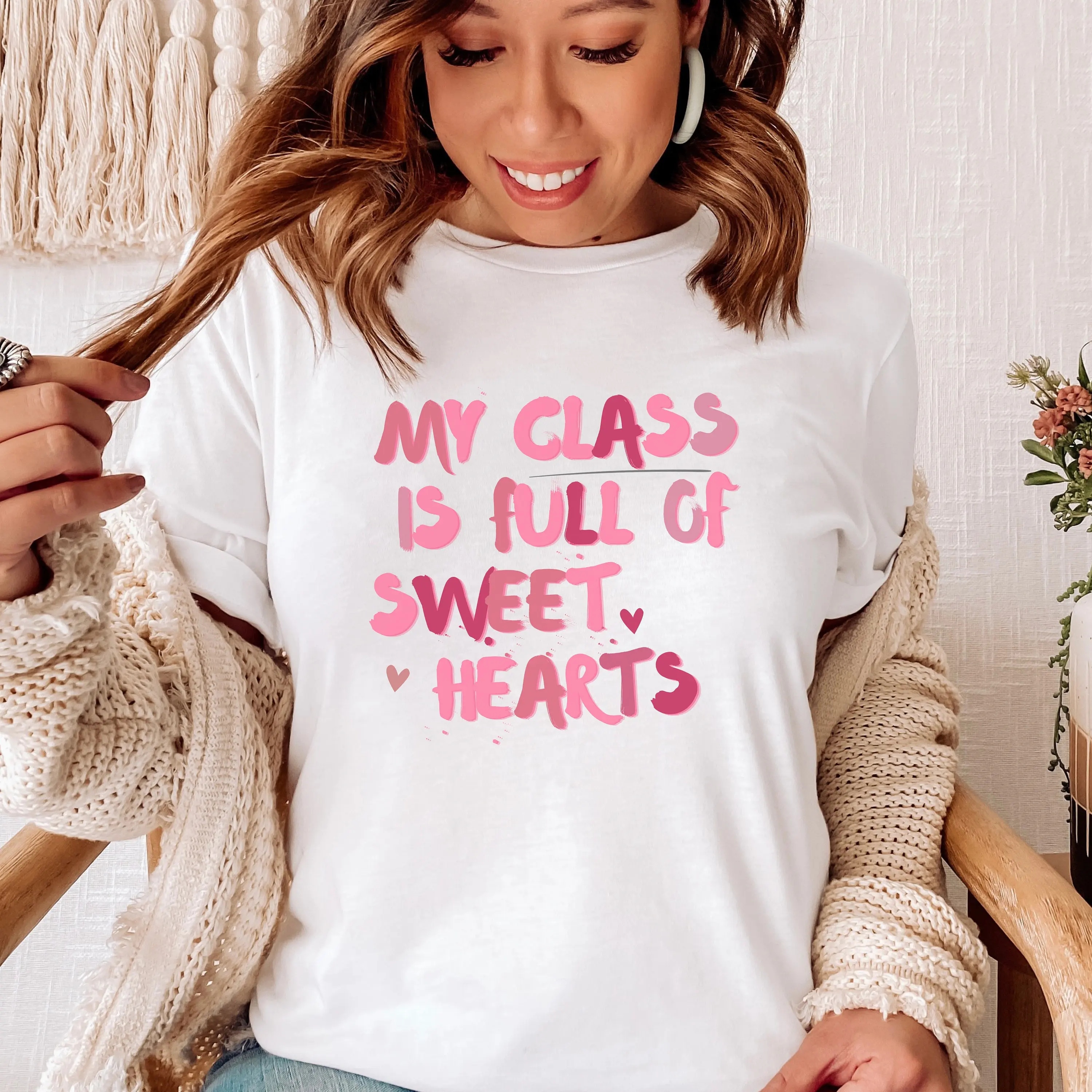 My Class is Full of Sweet Hearts T Shirt Teacher Valentine Valentines Day for Teachers Valentine's