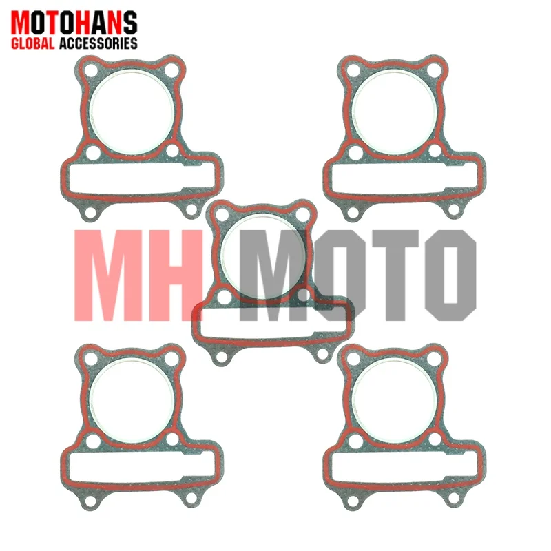 MOTORCYCLE 5PCS GY6 80CC TO 100CC 47MM TO 50MM BORE CYLINDER HEAD GASKET FOR 139QMA 139QMB ENGINE 4T CHINESE SCOOTERS ATV QUAD