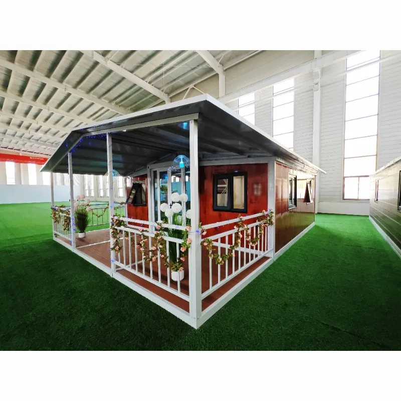 YG Modern Luxury Prefabricated Double Wing Folding Expansion Steel Frame Mobile House Foldable Container for Shop Use