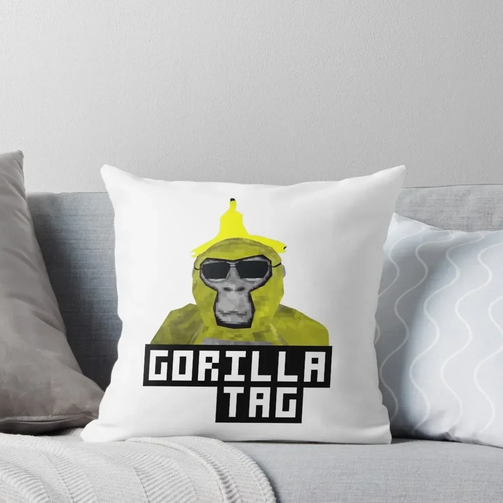 Gorilla Tag Monkey Banana Peel Gorilla Monke Gorilla Tag PFP Maker by POLKART Throw Pillow Sofa Cushion Cover pillow