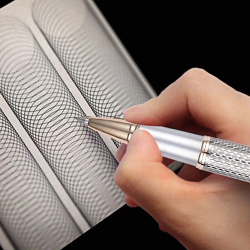 Montagut Luxurious Silver And Golden Trim Iridium Roller Ball Pen Business Stationery Writing Gift Pen With Gift Box