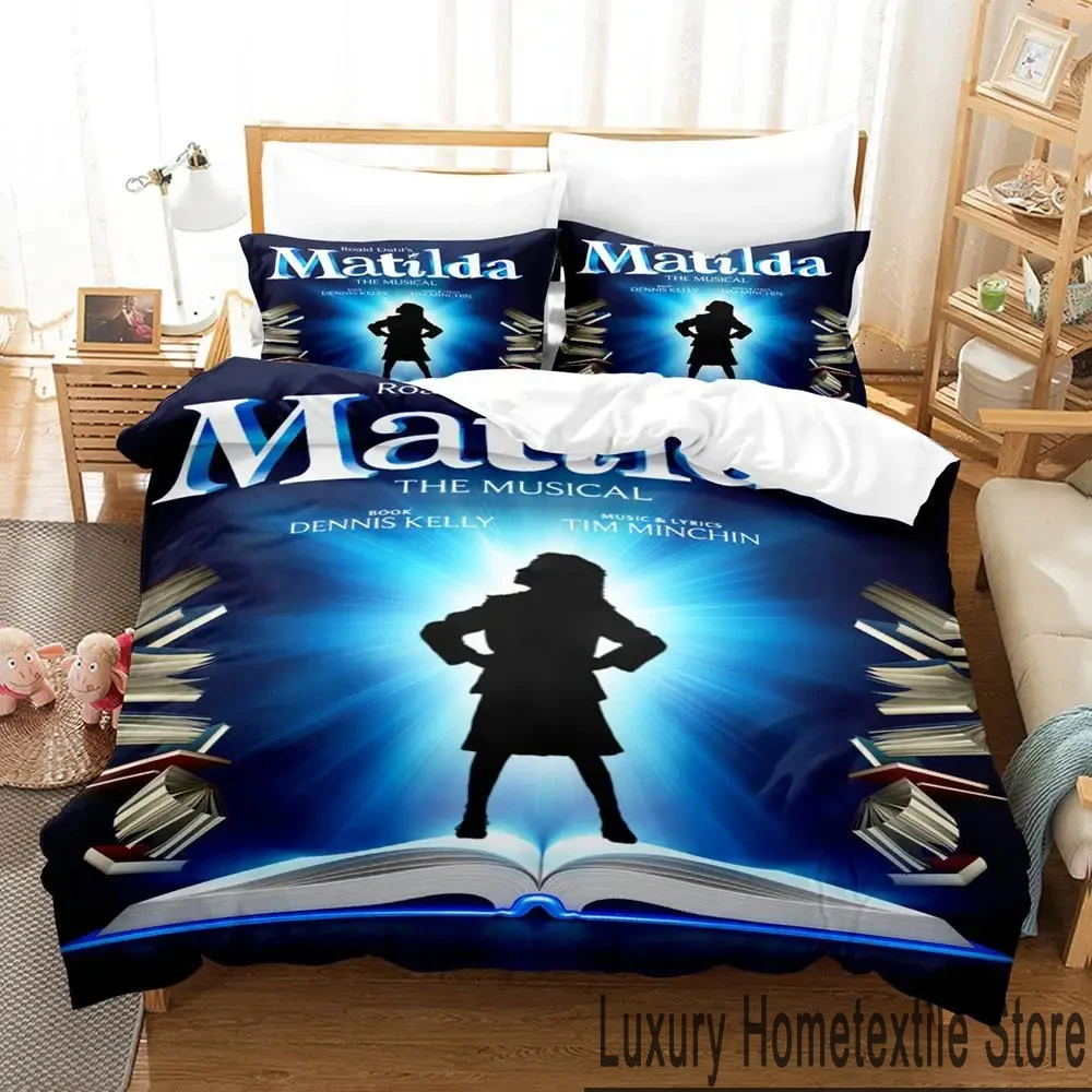 

3D Print Matilda the Musical Bedding Set Boys Girls Twin Queen King Size Duvet Cover Pillowcase Bed boys Adult