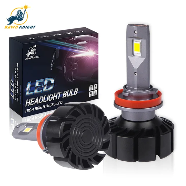 DAWNKNIGHT S6P 4300K H8 H11 H7 HB4 9006 HB3 9005 PTF Bezwentylatorowa lampa LED do samochodowych świateł przeciwmgielnych 60W Automatyczne światła przeciwmgielne LED do samochodów 12V
