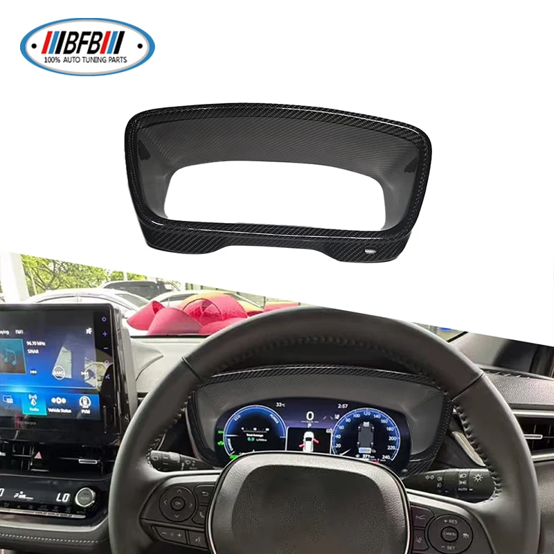 For Toyota Corolla 2024+ Interior Accessories RHD Only Real Carbon Fiber Dashboard Hood Speedometer Cover