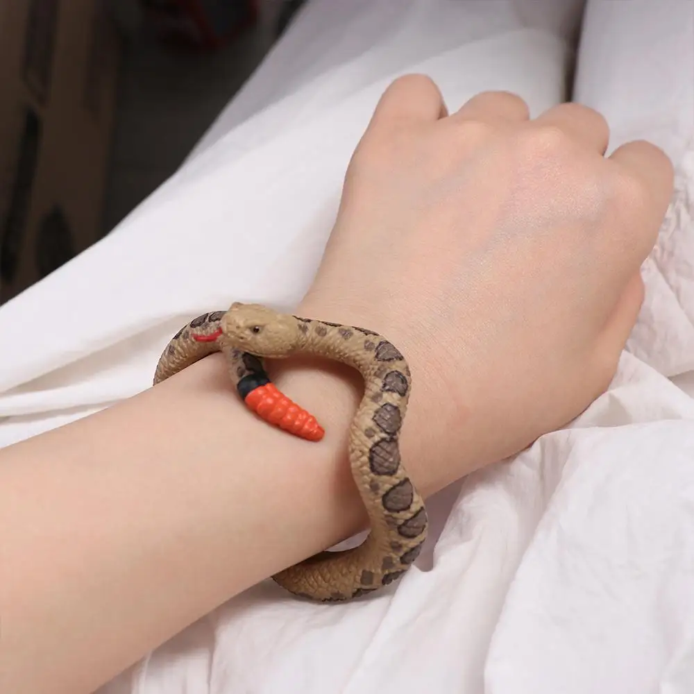 Cobra Animal Model Python Gift For Friends Fun Prank Snake Bracelet Snake Tricky Toys Simulation Animal Model Animal Bangles