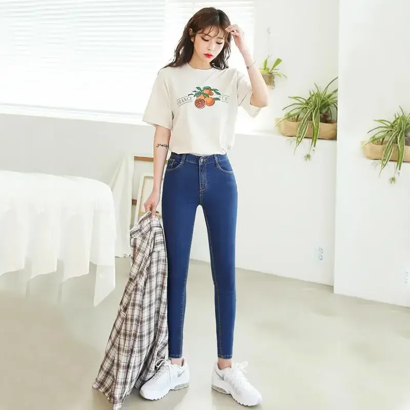 Open-Crotch Pants High Waist Jeans Women\'s Cropped Pants Tight Feet with Double-Headed Invisible Zipper Couple Dating Field