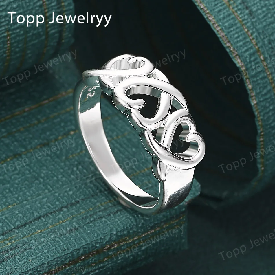 

Женские серьги из стерлингового серебра 925 пробы, новый стиль, размеры 6-10 # Кольцо с полым сердцем для модных украшений, подарок на день рождения, Рождество